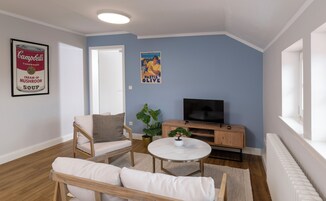 Double Room, Valley View | Living area | 32-inch Smart TV with satellite channels, table tennis