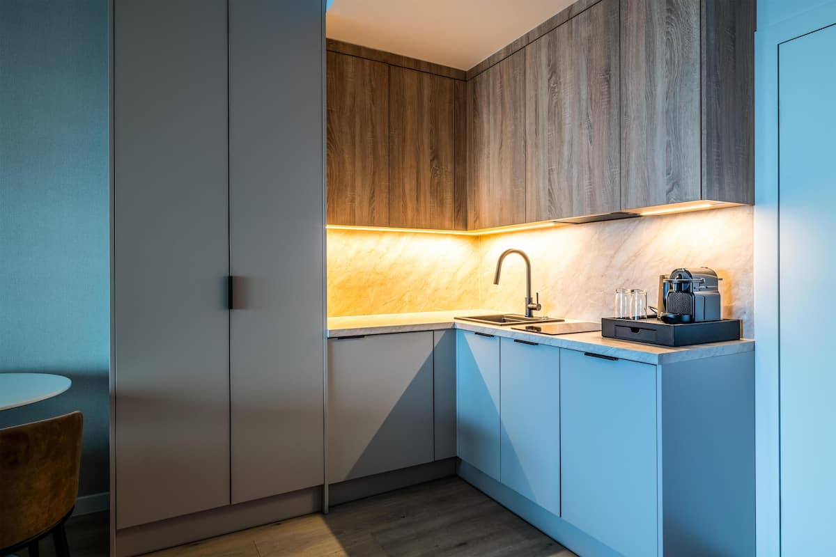 Premium Room, Sea View | Private kitchenette | Full-size fridge, microwave, oven, stovetop