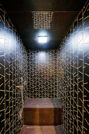 Suite with steam sauna, chromatic shower and whirlpool bath | Salle de bain