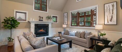 Televisor intel·ligent, llar de foc, estèreo i oficines