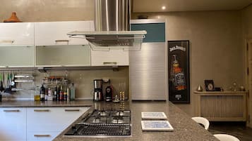 Luxury Villa, Private Pool, Garden View | Private kitchen | Full-sized fridge, microwave, oven, stovetop