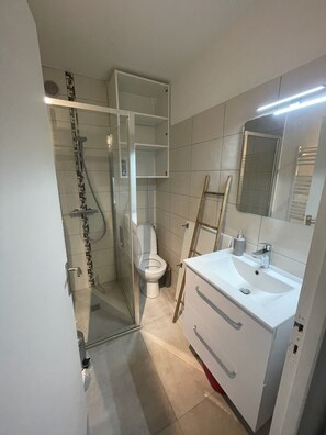 Sèche-cheveux, savon, papier toilette