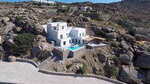 Exterior - Villa Dream 6-bdrms in enchanting Mykonos with AC, WiFi for your dream vacation (Mykonos)