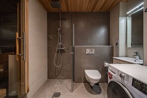 Hair dryer, towels