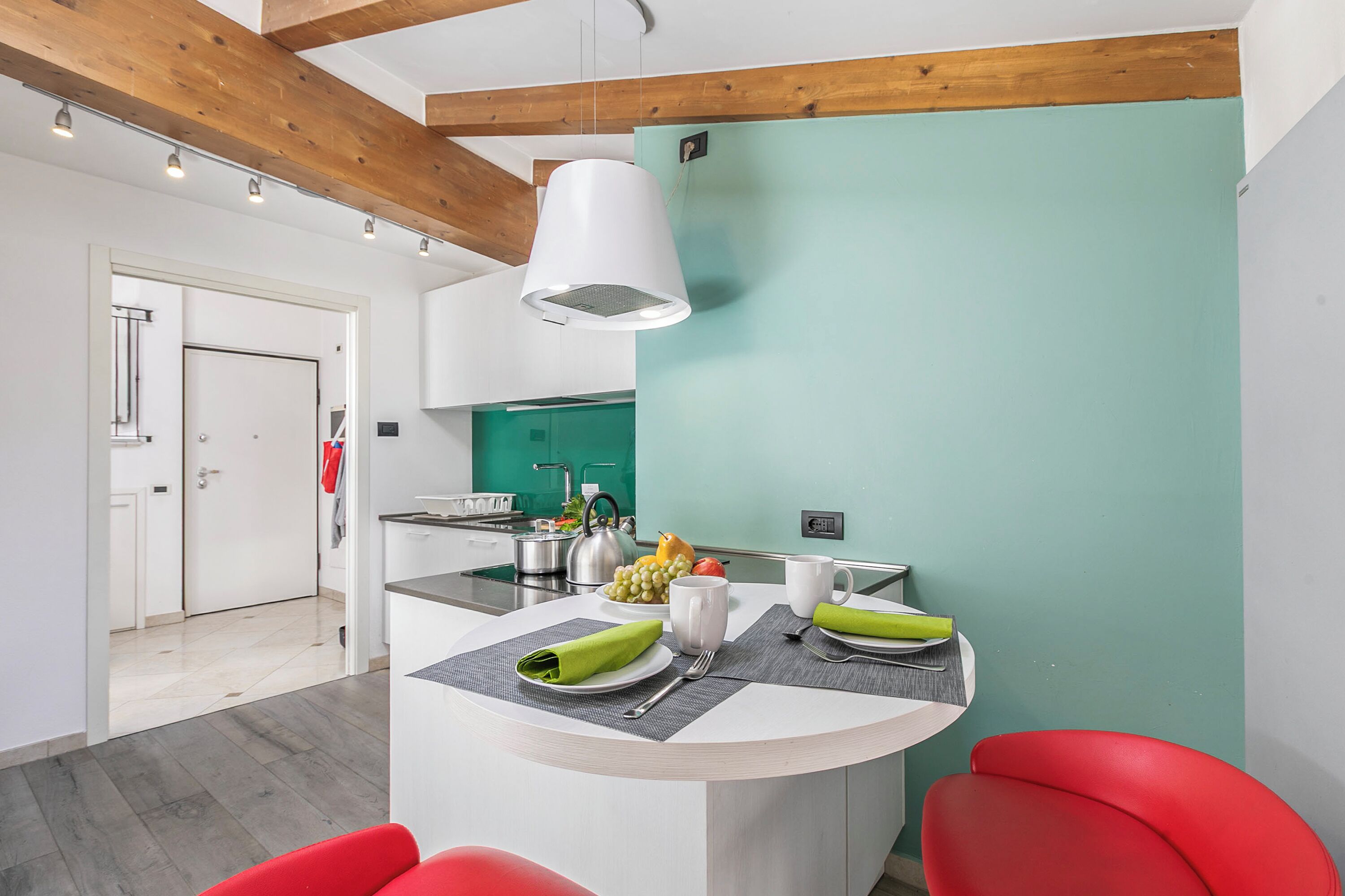 Familie appartement, meerdere slaapkamers (Riva's Rooftop Retreat) | Dineren