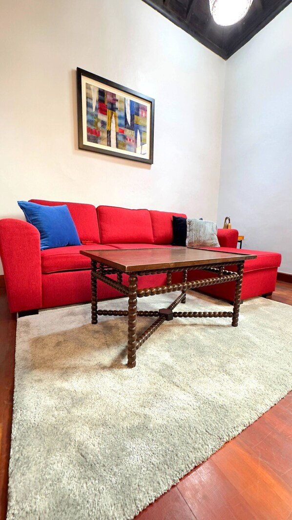 House, 1 Bedroom, Accessible, City View | Living room | Books