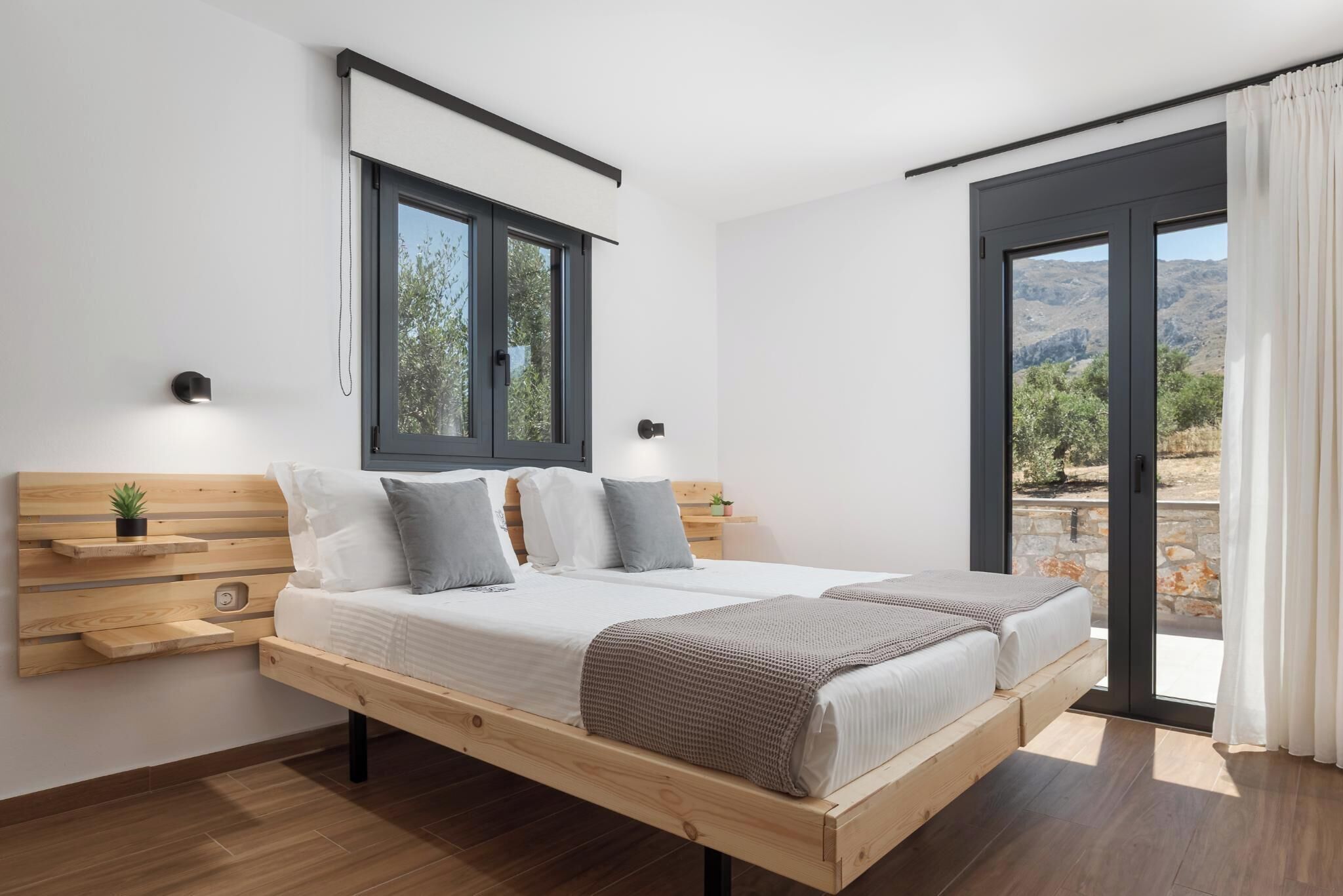 Deluxe villa, uitzicht op bergen | Lakens van Egyptisch katoen, luxe beddengoed