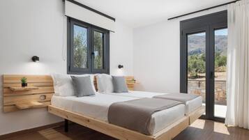 Deluxe villa, uitzicht op bergen | Lakens van Egyptisch katoen, luxe beddengoed