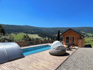 Outdoor pool, a heated pool