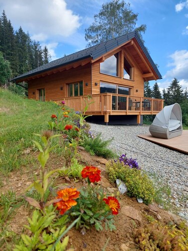 Chalet Sound of Nature - Pool and panorama sauna