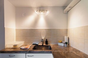 Classic Apartment, Balcony, Mountain View | Private kitchen