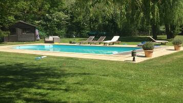 屋外プール、温水プール