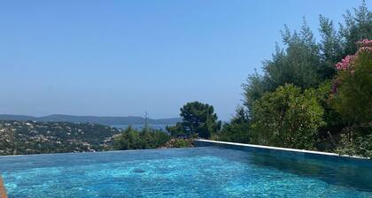 NEAR ST TROPEZ, MAGNIFICENT VILLA WITH SEA VIEW, SWIMMING POOL, CLOSE TO BEACHES.