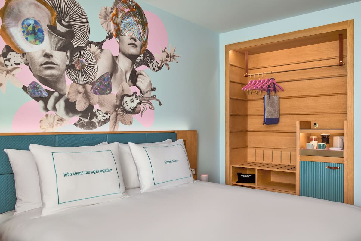 Hypo-allergenic bedding, free minibar items, desk, laptop workspace