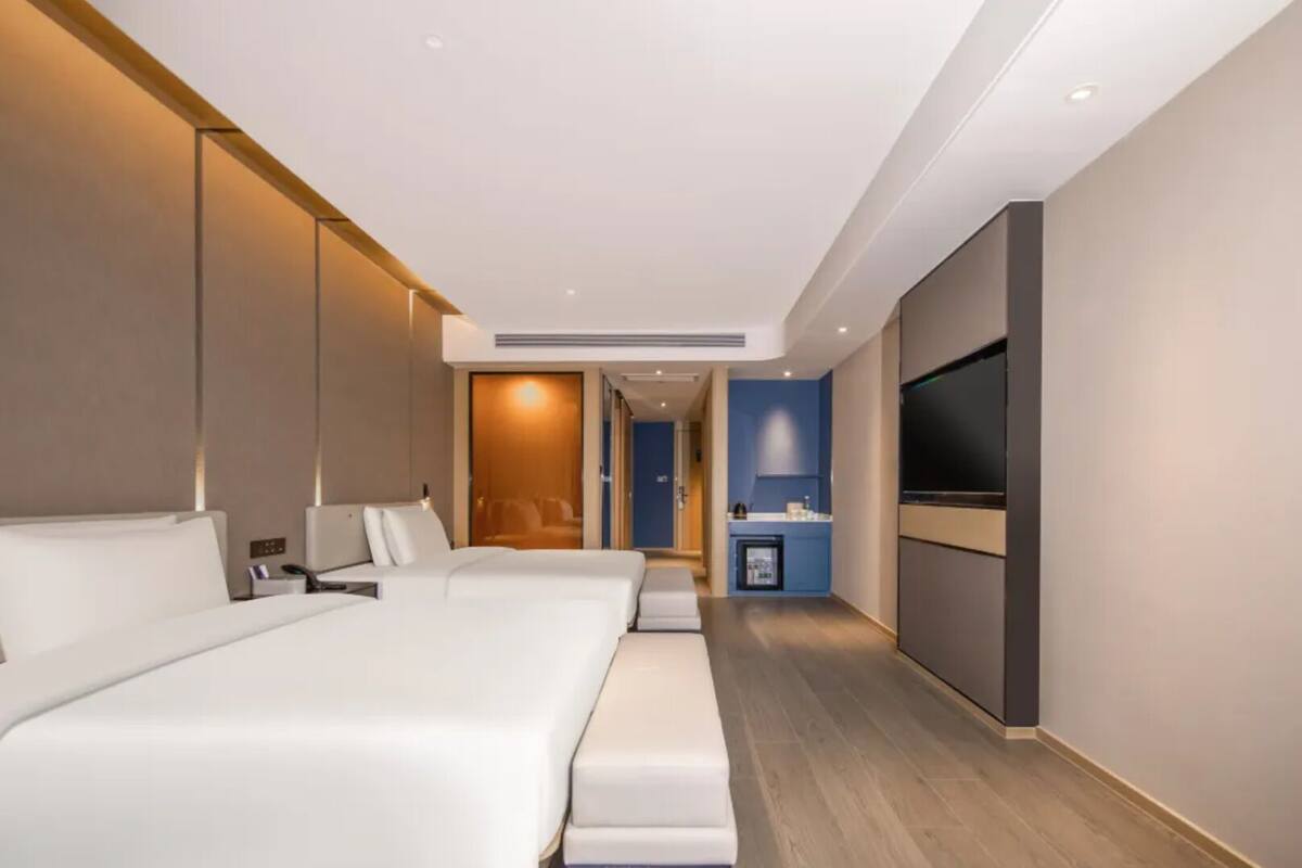 ห้องดีลักซ์, เตียงเดี่ยว 2 เตียง | มินิบาร์ฟรี, ผ้าม่านกันแสง, Wi-Fi ฟรี, ผ้ าปูที่นอน