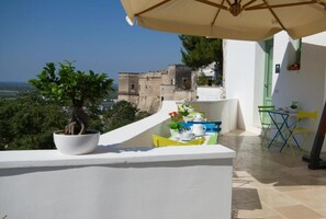 Single Room, City View | Terrace/patio