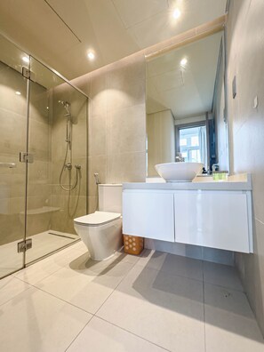 Towels, soap, toilet paper