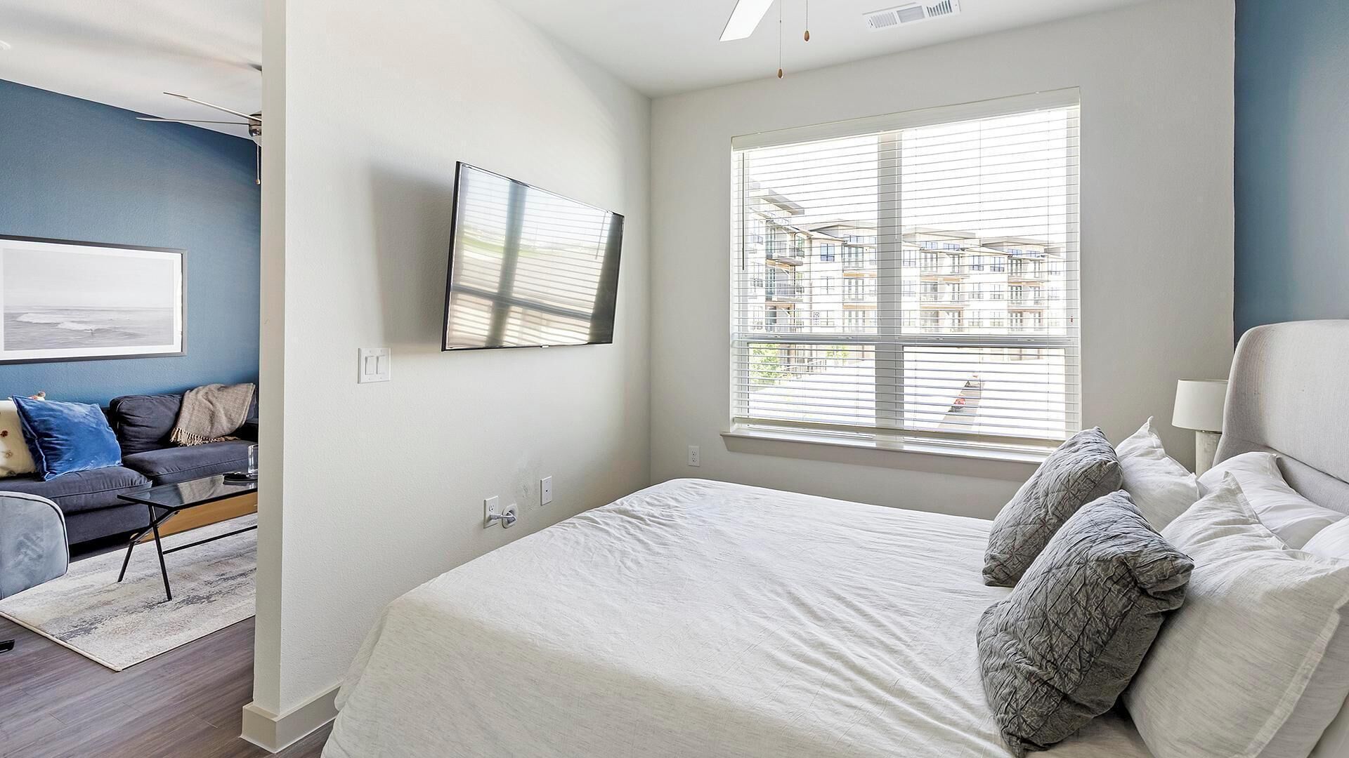 Desk, iron/ironing board, internet, bed sheets