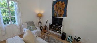 Duplex for 4 with garden 2 minutes from Bidassoa, near Hendaye station.