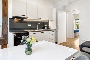 Fridge, oven, stovetop, dishwasher