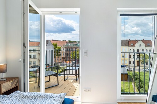 Apartment 'Modernes Loft An Der Elbe' mit Balkon, WLAN und Klimaanlage