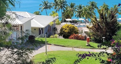 T2 Ti Madinina sea view with pool Le Diamant