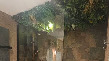 Sèche-cheveux, serviettes fournies, savon, papier toilette