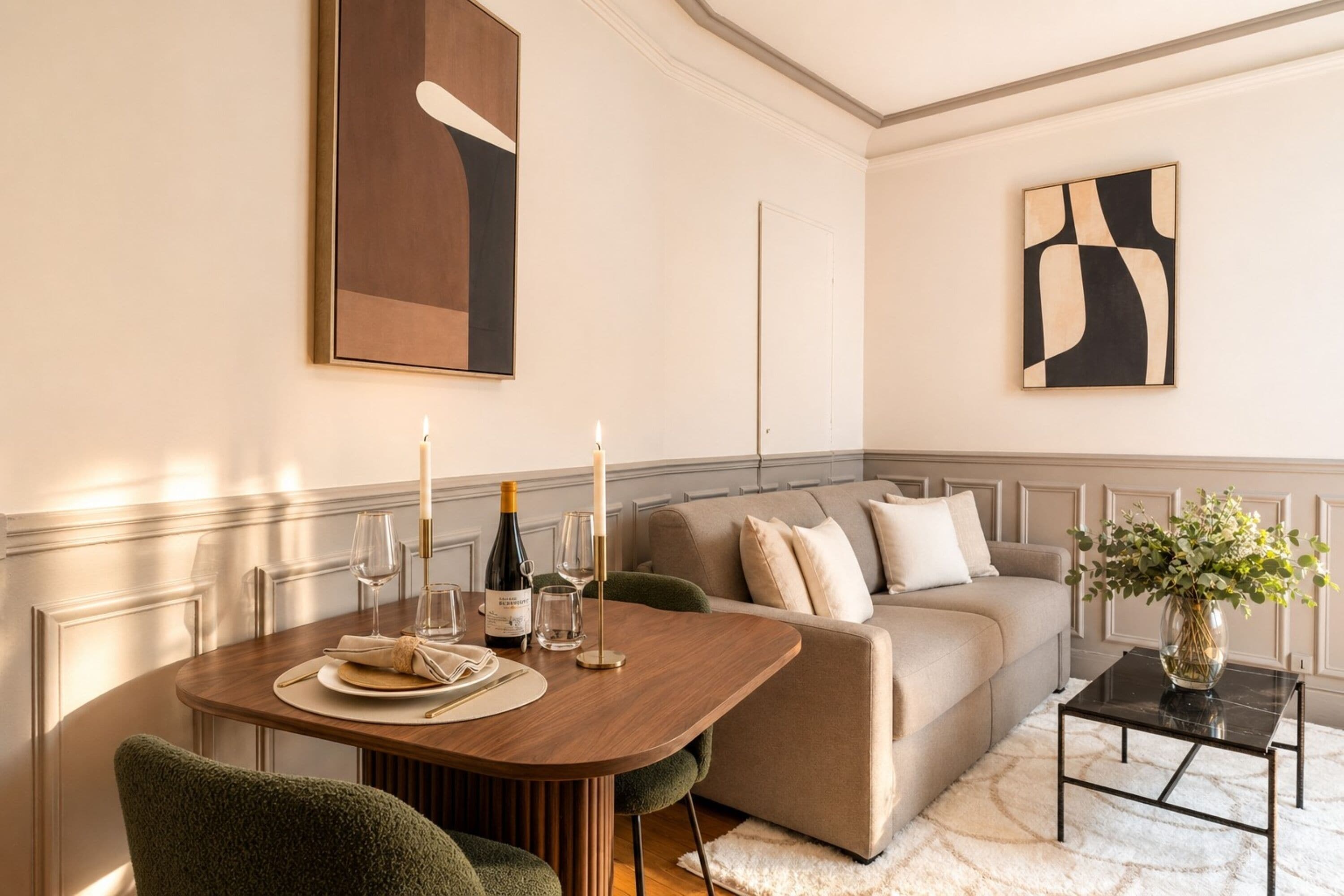 Deluxe Apartment, Courtyard View | Living area | 80-cm Smart TV with digital channels