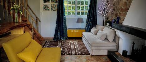 TV connectée, cheminée