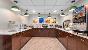 Free daily buffet breakfast
