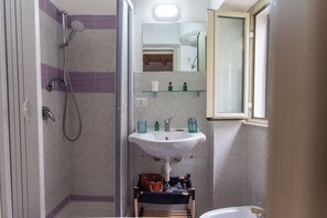 Ducha, secador de pelo, bidé y toallas