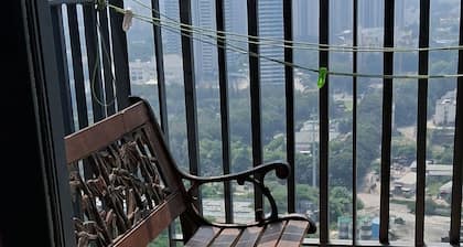 2-bedroom skyhigh apartment in fabulous Pune with AC, fitness room, WiFi