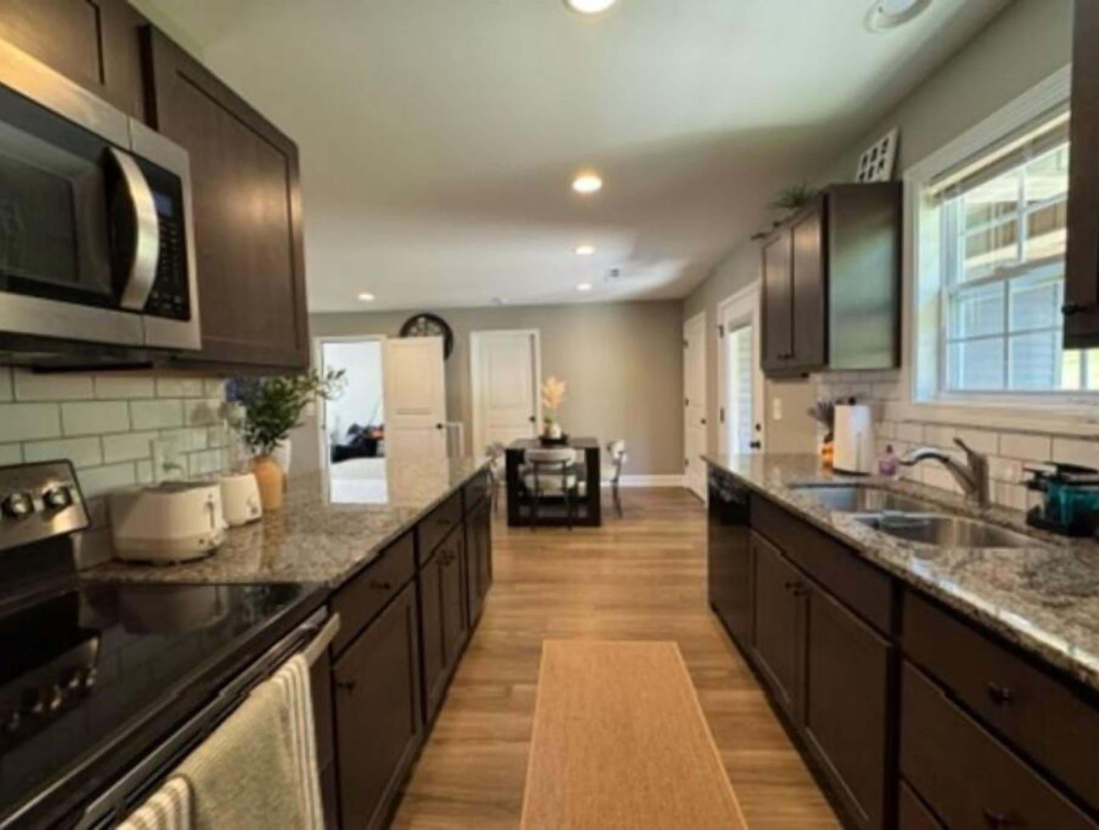 Microwave, oven, stovetop, dishwasher