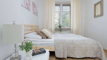 2 bedrooms, iron/ironing board, travel crib, WiFi