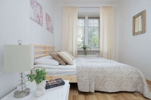 2 bedrooms, iron/ironing board, travel crib, WiFi