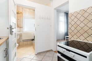 Shower, hair dryer, shampoo - Cozy Studio in Poznan | A Place to Work (Poznań)