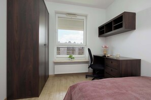 Desk, iron/ironing board, travel crib, WiFi