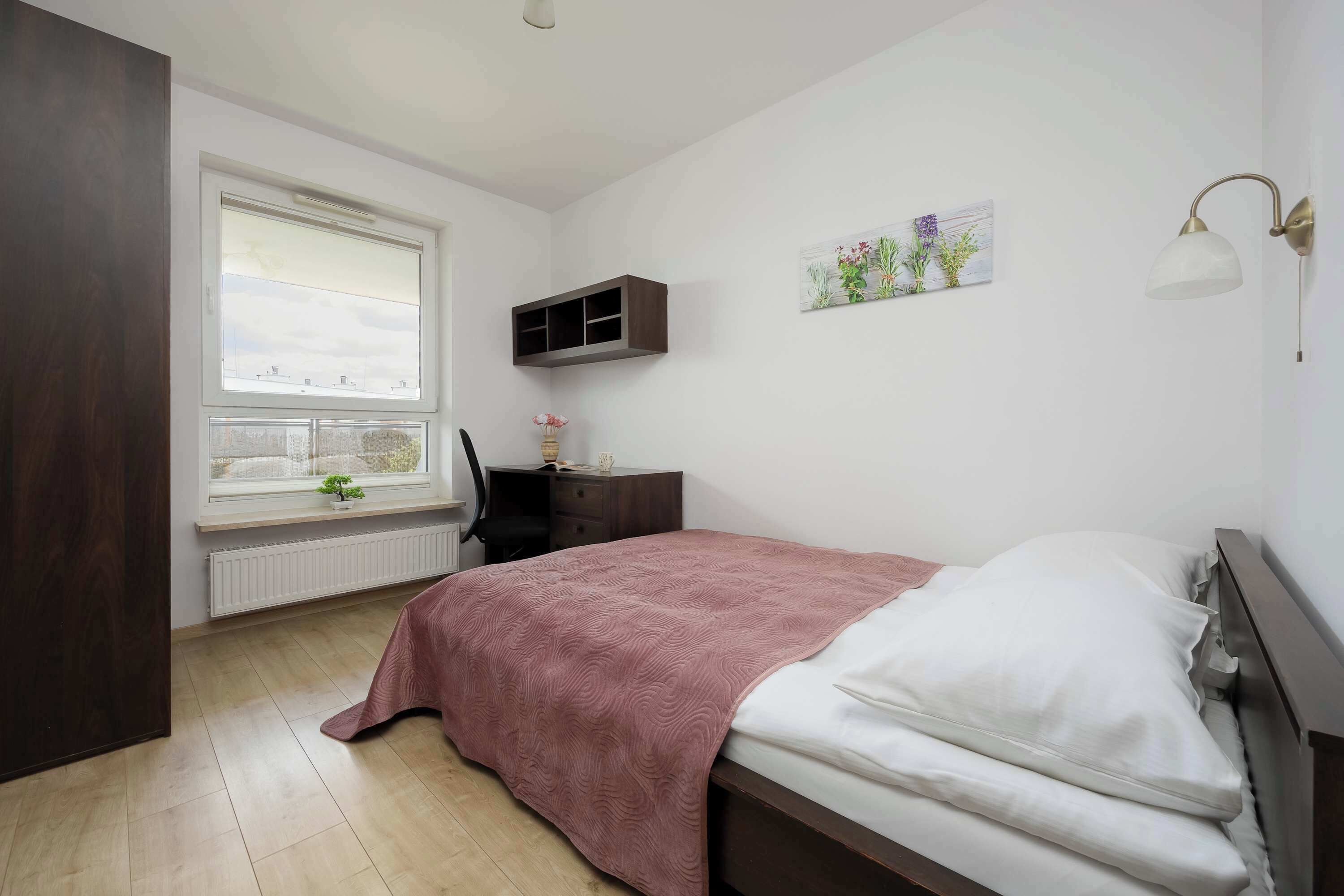 1 bedroom, desk, iron/ironing board, travel crib