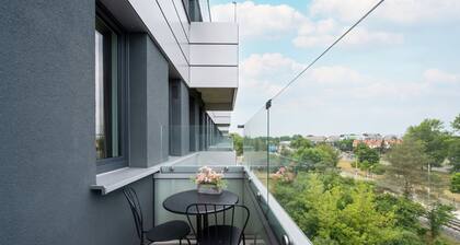 Sunny Apartment in Wroclaw | Balcony and Parking