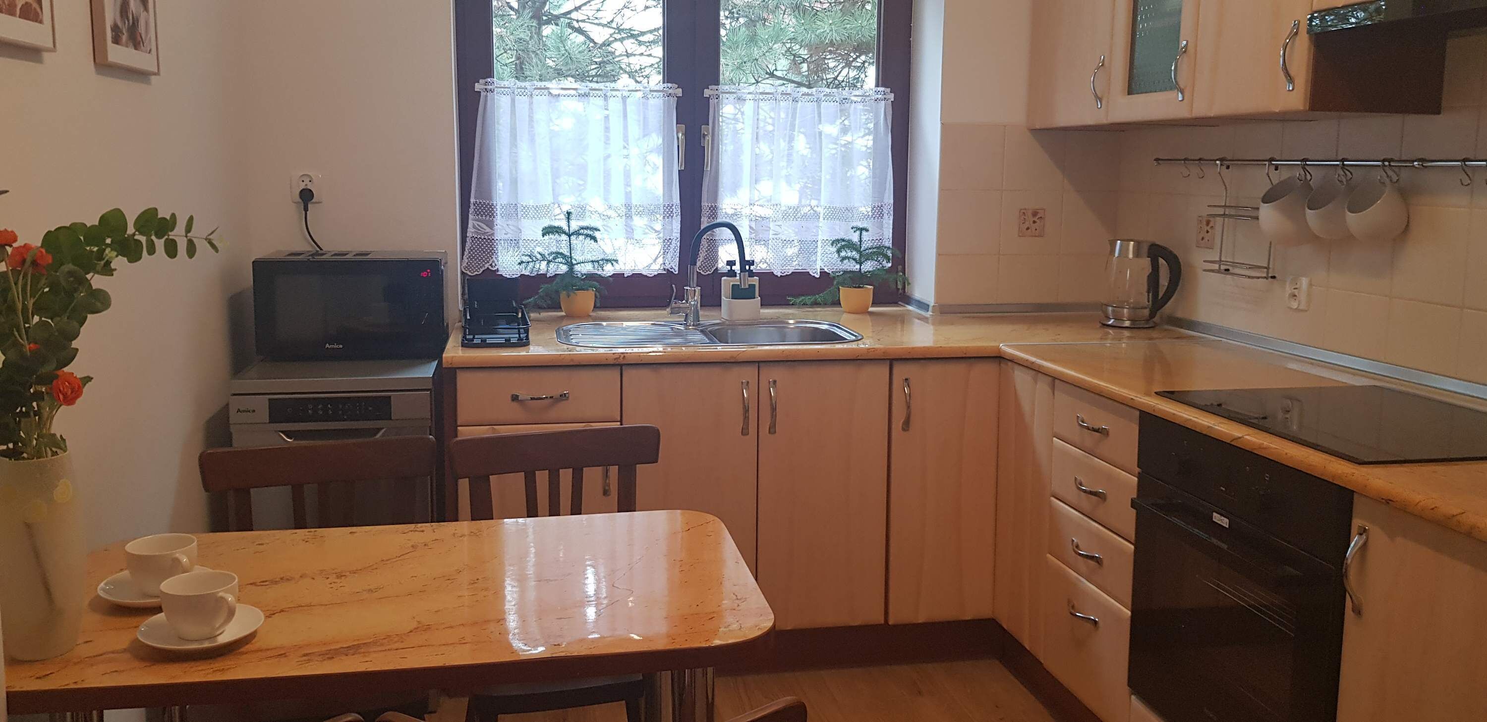 Geladeira, micro-ondas, fogão, cooktop