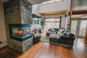 Chalet, Balcony, Mountain View | Living area | Flat-screen TV