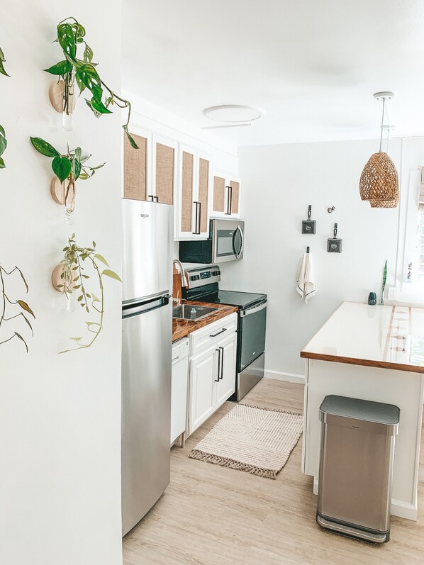Microwave, oven, stovetop, dishwasher