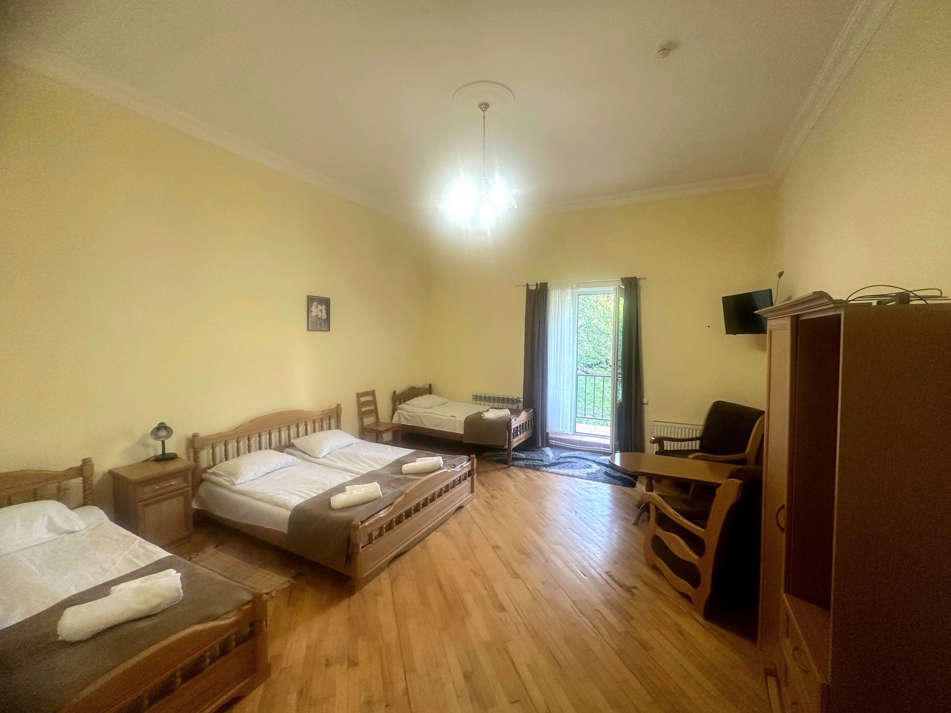 Quadruple Room, Balcony, Garden View | Desk, laptop workspace, iron/ironing board, free WiFi