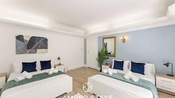 5 bedrooms, iron/ironing board, WiFi, bed sheets