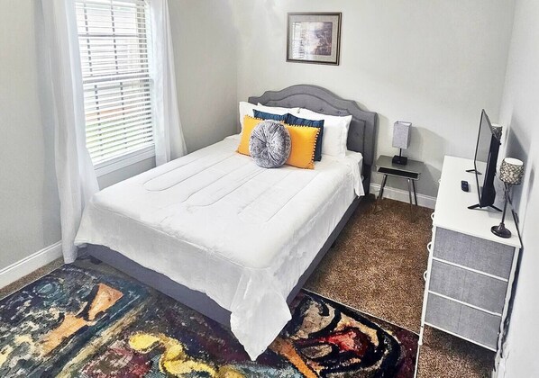 Desk, iron/ironing board, travel crib, free WiFi