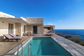 Villa, 2 Bedrooms, Private Pool, Sea View | Balcony view - Pyrgos Plakias Villas (Agios Vasileios)