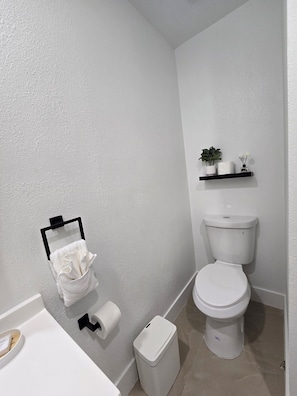 Towels, soap, toilet paper
