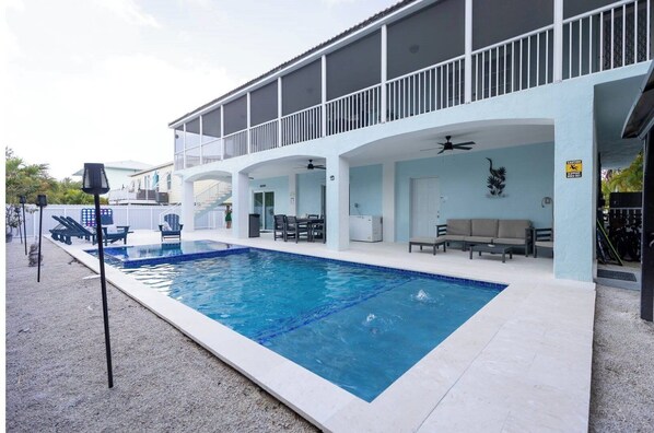 A heated pool