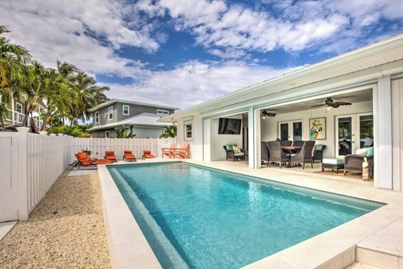 Outdoor pool, a heated pool
