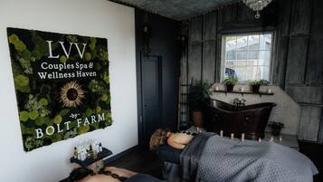 Sauna, body treatments, hot stone massages, deep-tissue massages